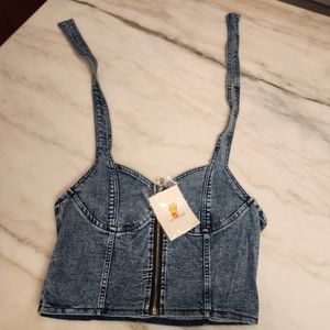 Blue- Jean Corset top